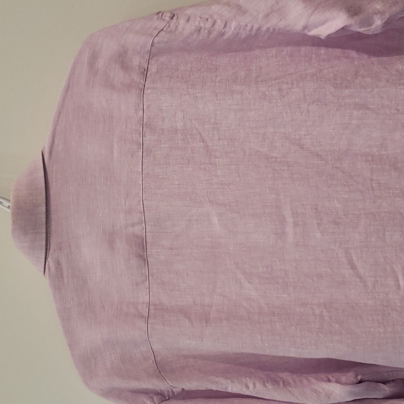 MATTUSO Shirt 100% Linen Violet Long Sleeve Men's Size Large - Picture 7 of 13